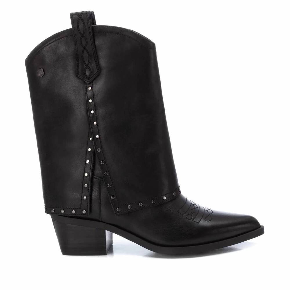 NEW CARMELA women's leather italian western booties in black